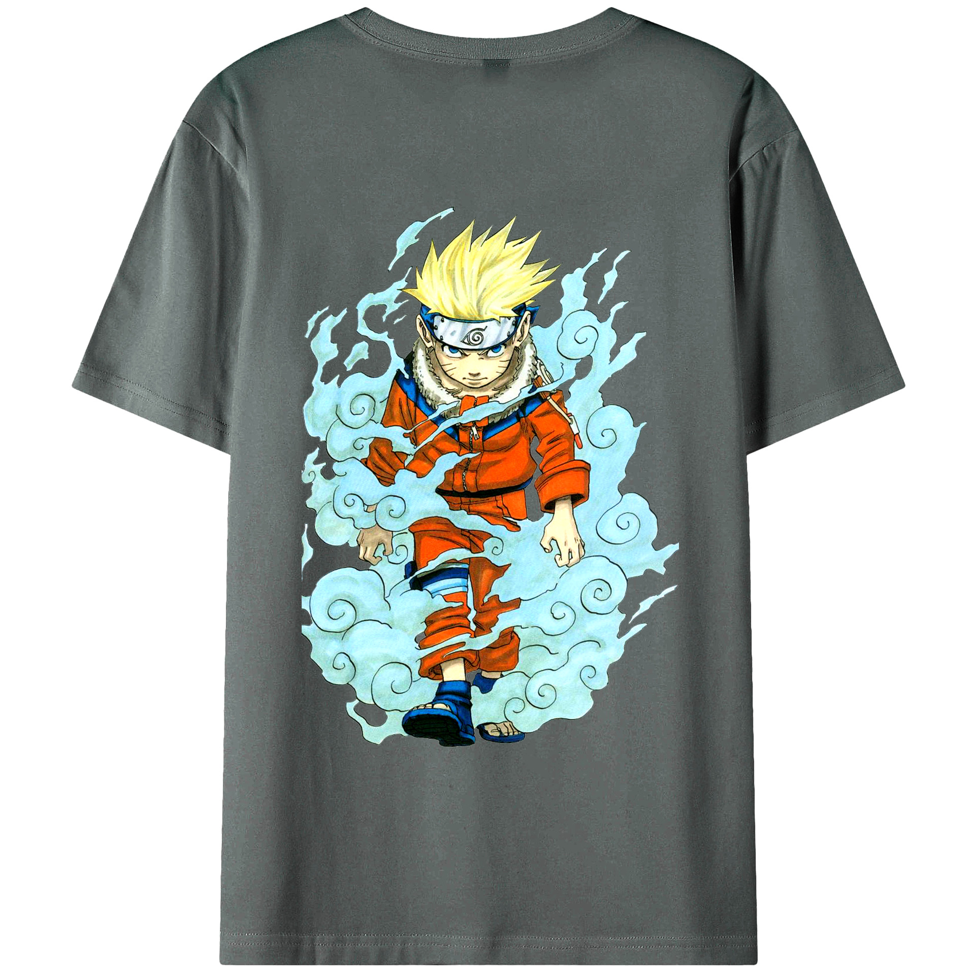 （画像用） NARUTO -ナルト- うずまき ナルト Uzumaki Naruto 綿100％半袖Tシャツ（背面プリント）